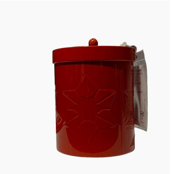 IKEA Other - IKEA VINTERFINT 2023 Tin Canister with Lid Dark Red